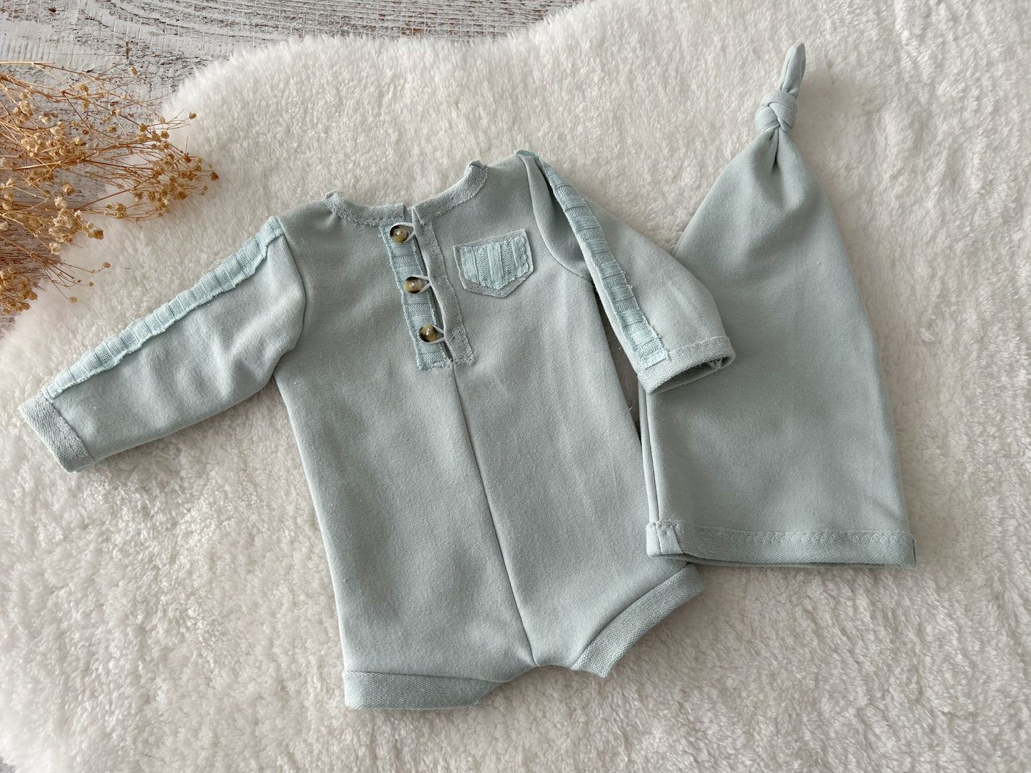 Newborn Photo Outfit for Baby Boys - Twin Outfits Duck Egg - Choose your style