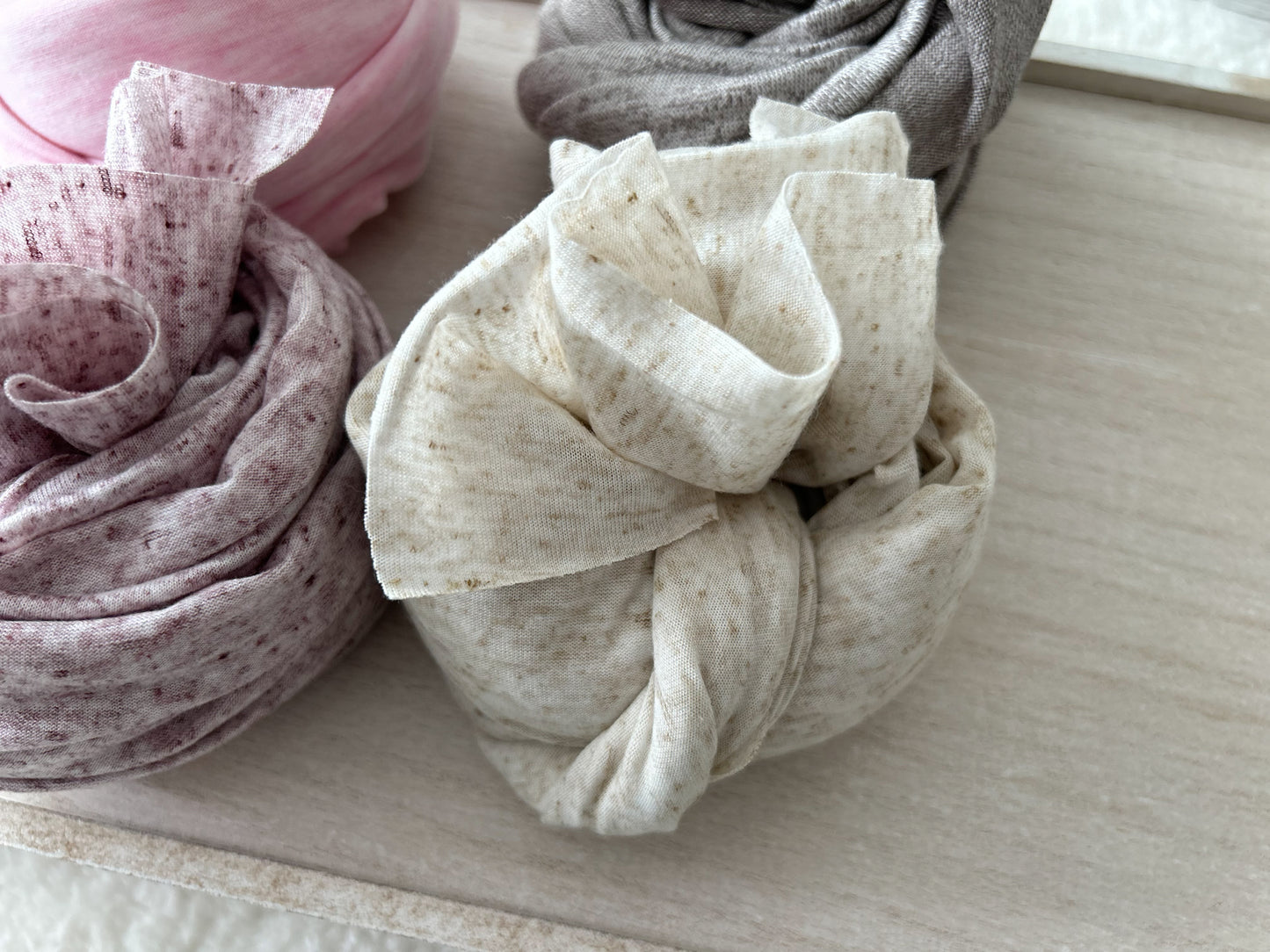 Light beige speckled newborn wrap