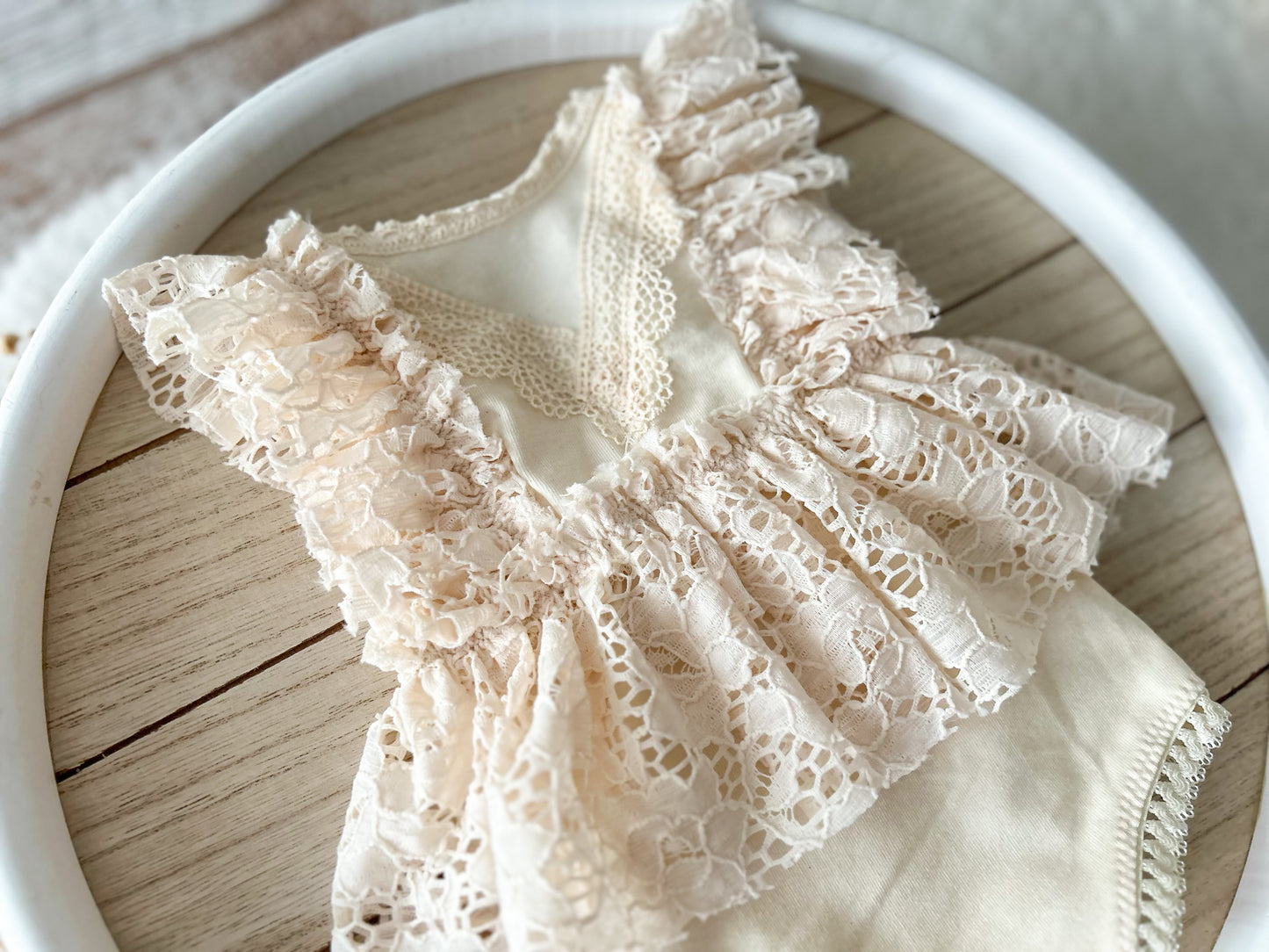 Newborn girl romper for photography shoots