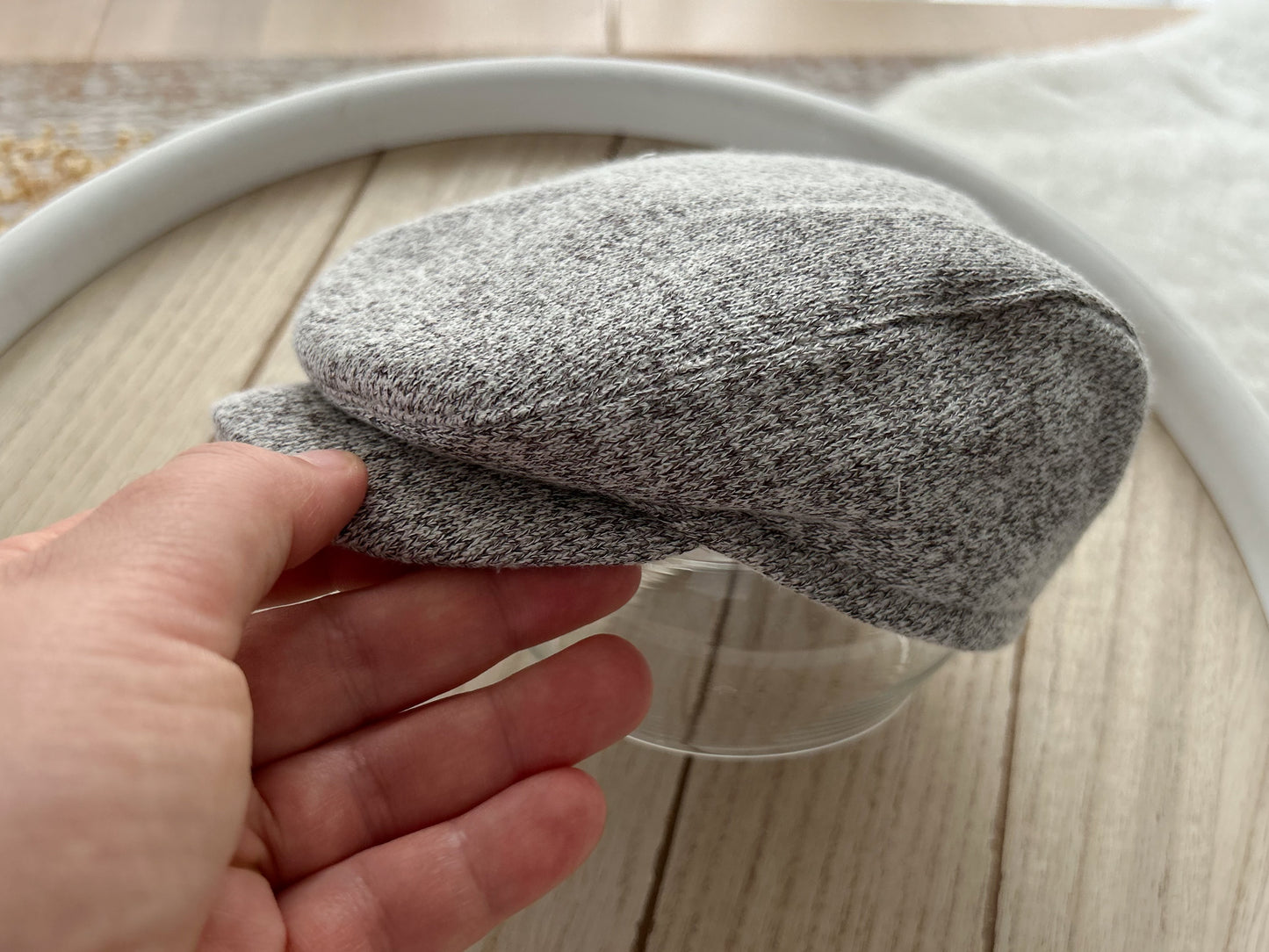 Newborn boy newsboy cap for photography