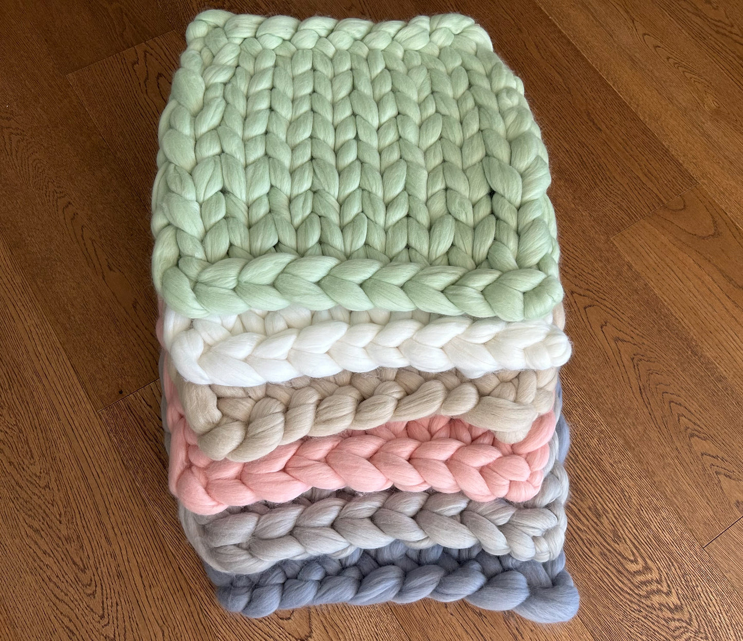 Merino Wool Blanket for Newborn Photography - Handknitted Newborn Blanket - CHOOSE YOUR COLOR