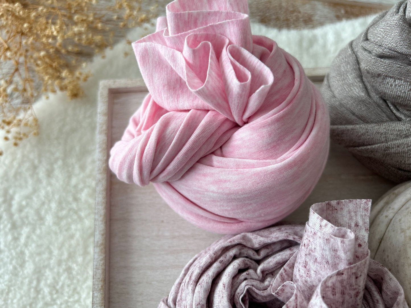Light pink cotton newborn photography wrap