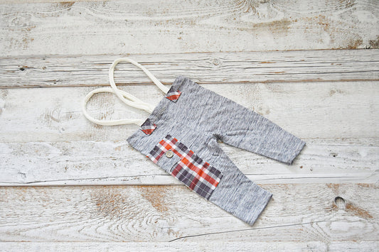 Baby photo props, Sitter props, Upcycled baby pants with suspenders for photography shoots