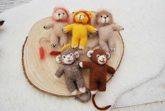 Newborn Photography Prop, Cuddle Toy, Lion Toy Prop, Monkey Newborn Toy, Baby Photo Prop, Newborn Cuddle Props