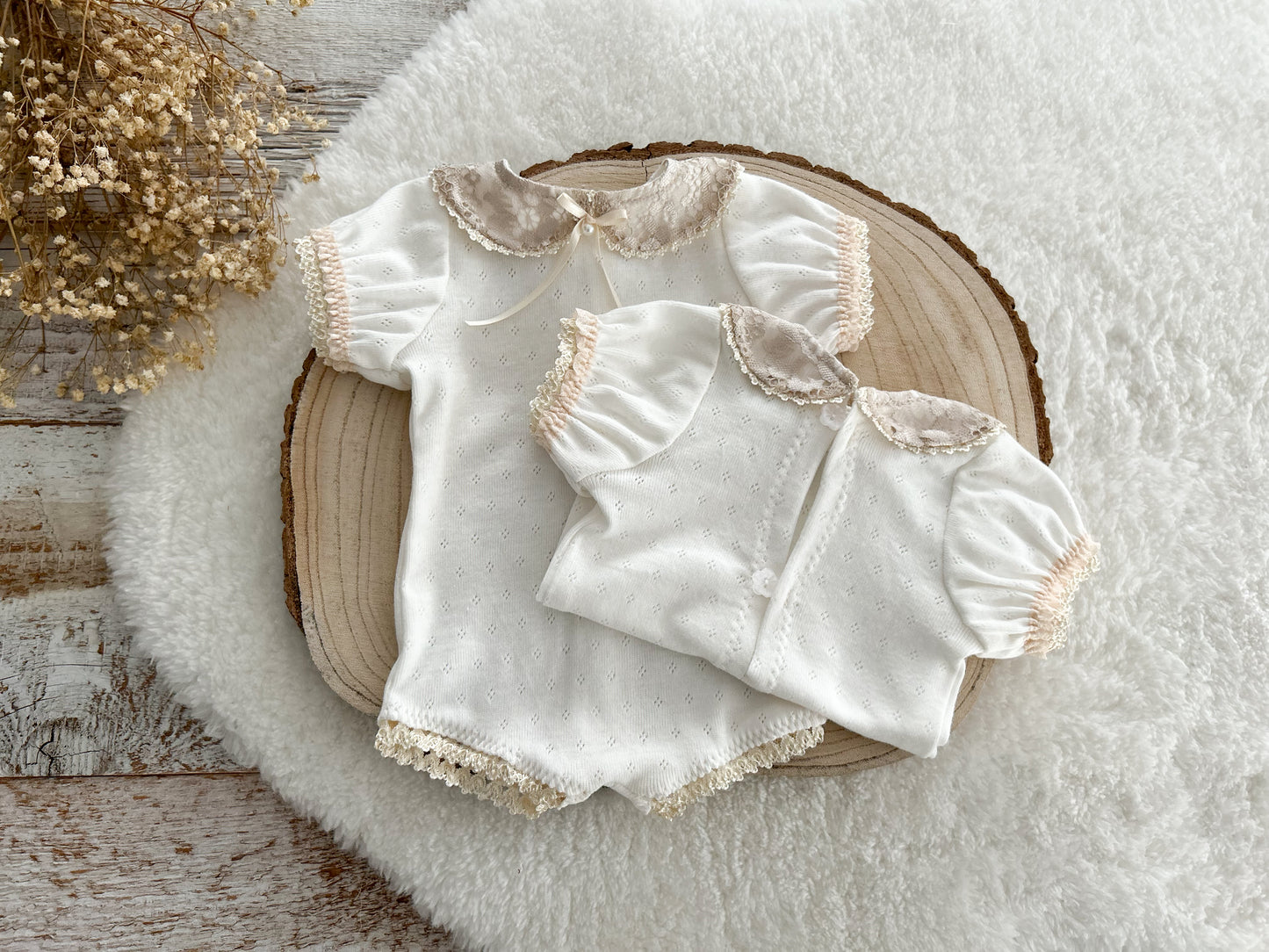 White photo prop romper, Newborn romper with collar, Baby collared romper, Photography outfit baby