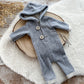 Baby Boy Photo Outfit Newborn Romper Blue Hooded Overall Baby Boy Photo Props