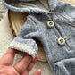 Baby Boy Photo Outfit Newborn Romper Blue Hooded Overall Baby Boy Photo Props