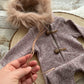 Newborn Photography Outfit Baby Boy Romper With Fur Hood Newborn Photo Prop Romper