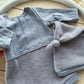 Newborn romper with matching knot hat for boys and girls