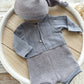 Gray baby outfit for newborn pictures