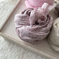Light purple speckled swaddle for newborn shoots