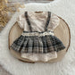 Newborn photo prop set, Back to school newborn outfit, Baby girl romper and skirt, Newborn skirt