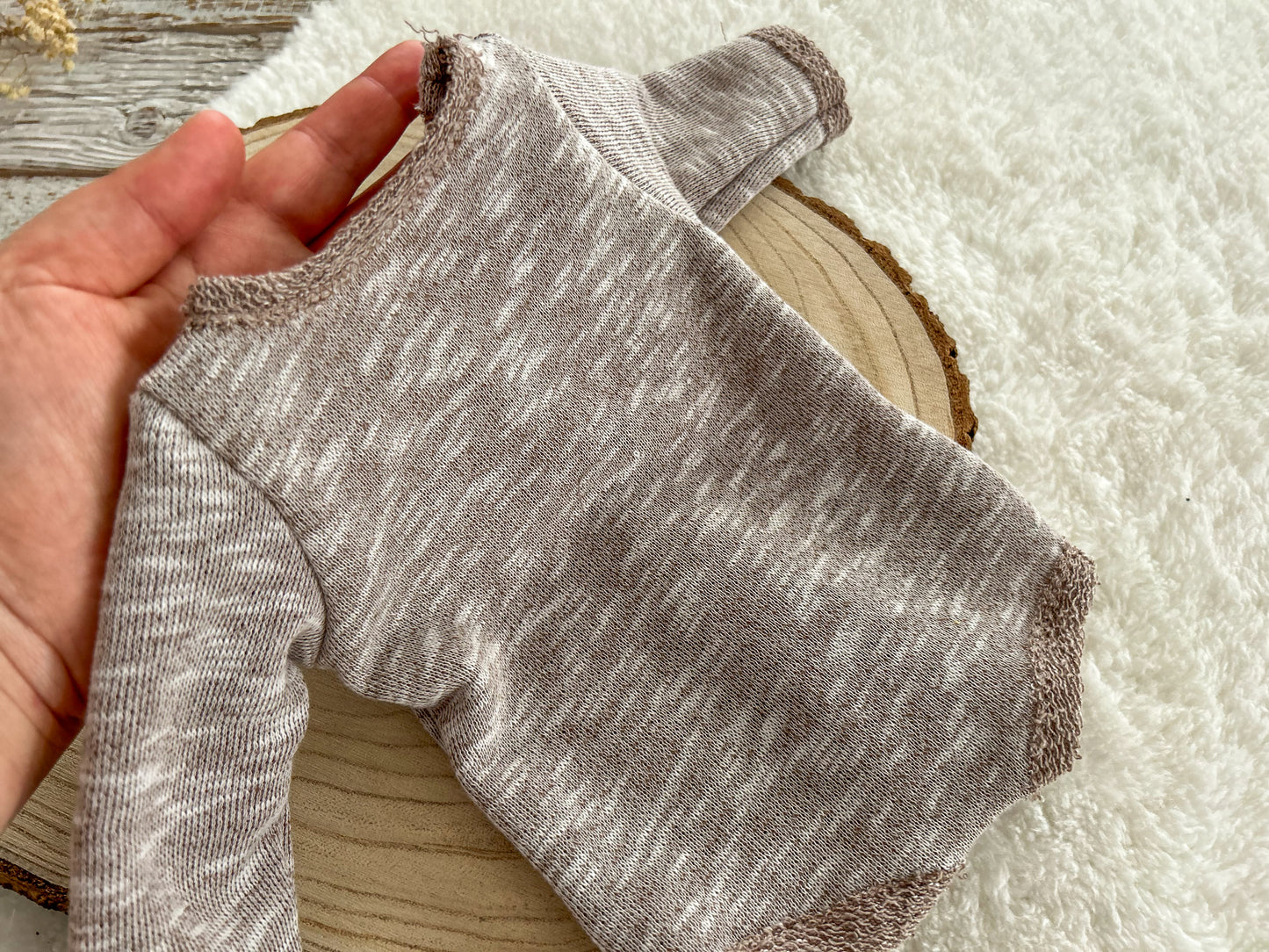 Newborn boy outfit, Baby boy props, Newborn photo props, Boy photo outfits, Beige long sleeve overall baby boy