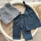 Newborn photography outfit for baby boys, blue