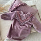 Full set: velvet romper with matching pillow and headband