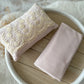 Wrap for newborn photography, fabric wrap in soft pink with matching posing pillow