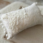 White lace wrap and pillow set with pom pom trim – newborn photography props