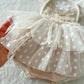Baby photography dress in 6-12 months size with ruffled skirt