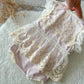 Baby girl photo outfit in 6-12 months size, with lace on top and embroidered lace skirt