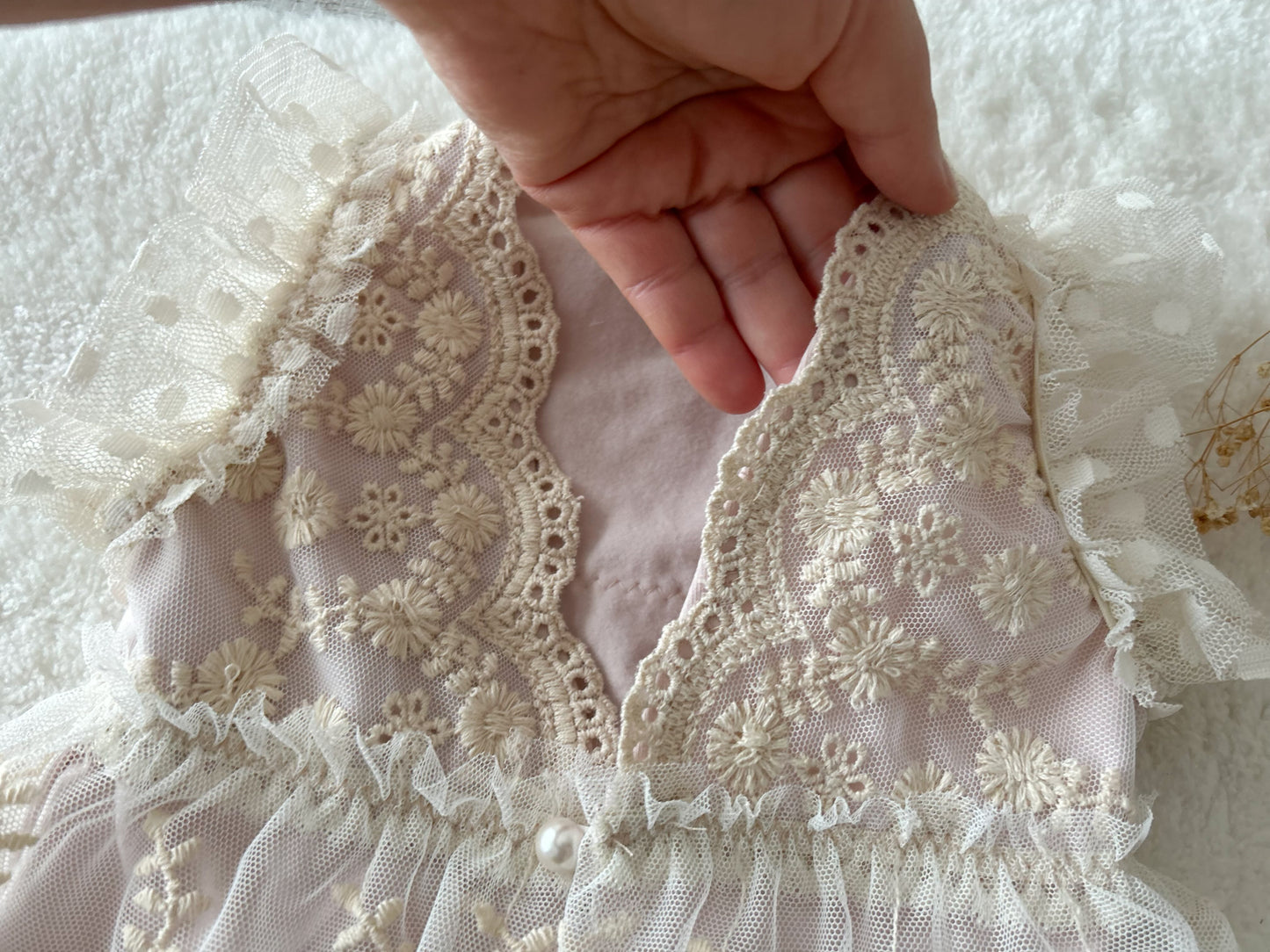 Back detail of sitter girl romper