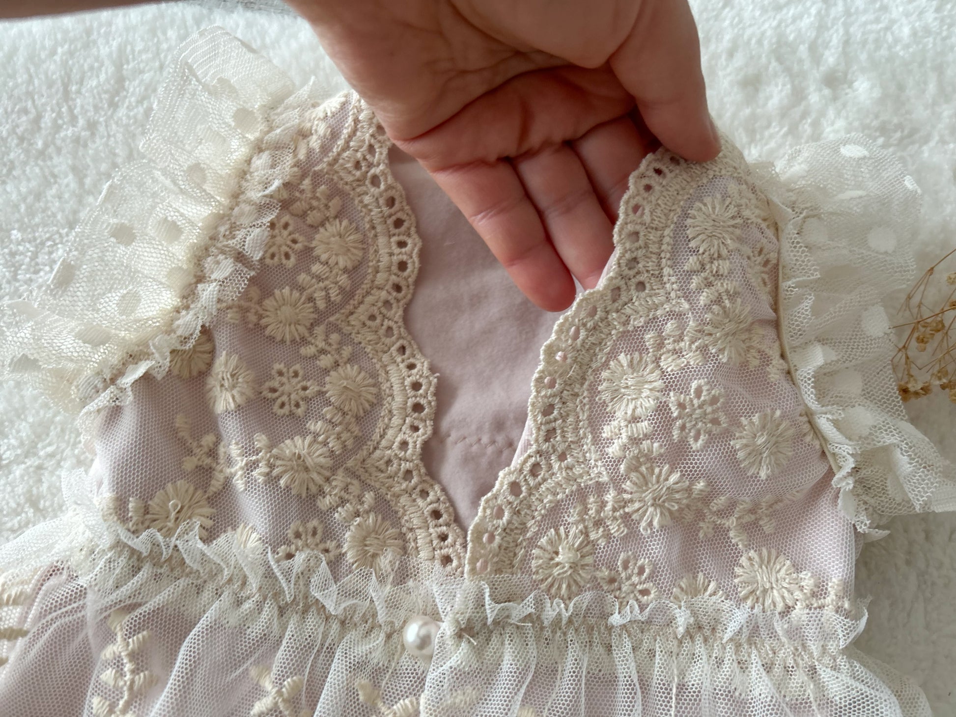 Back detail of sitter girl romper