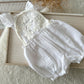 Baby girl romper in newborn size, baby photography prop