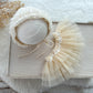 Baby bonnet and tutu skirt - a beautiful newborn photography prop