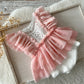 Newborn romper for photo shoots, lace baby outfit