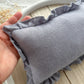 Newborn posing pillow, jersey fabric, ruffles on margins, dusty lavender color. 