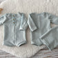 newborn boy romper and hat set