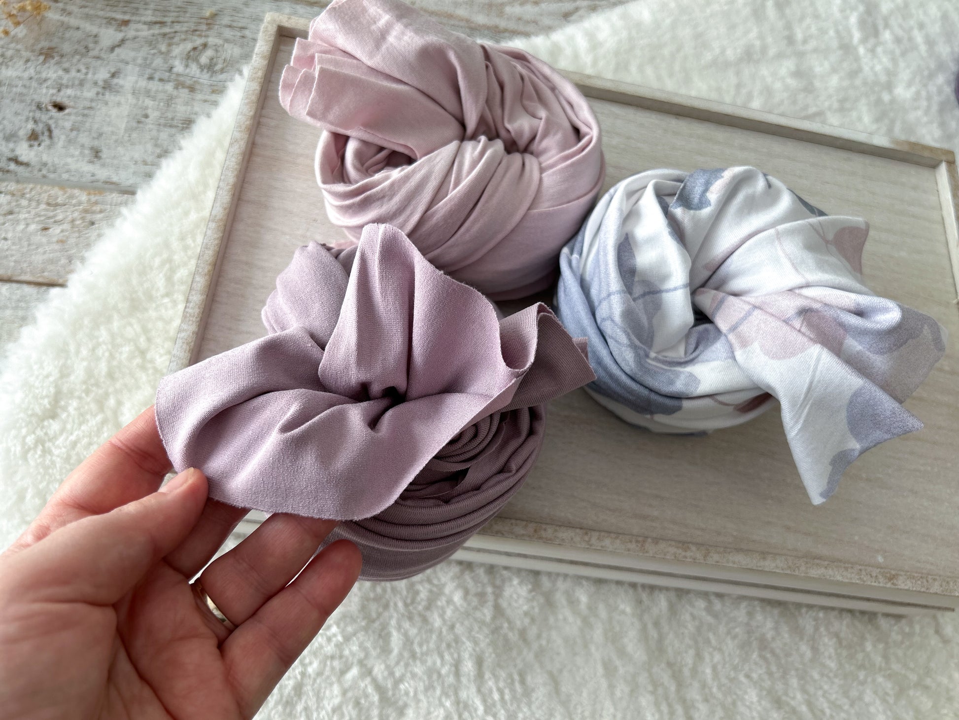 Pastel swaddle wraps stretchy soft newborn photo prop wrap