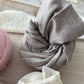 Dusty purple-gray stretchy wrap for baby photos