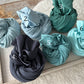 newborn photography wraps, cotton fabric in 6 color shades of blue and green