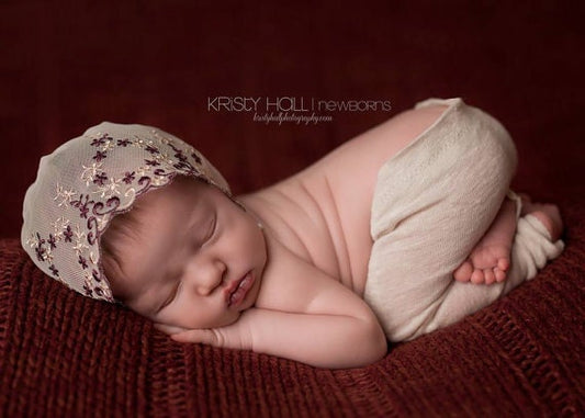 Newborn lace bonnet baby girl photo prop; lace baby girl bonnet, newborn photo prop