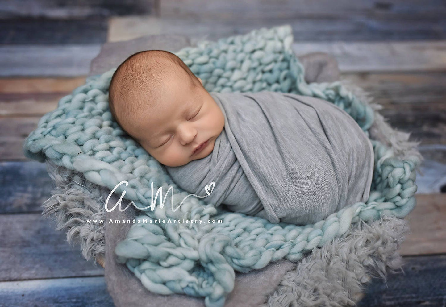 Newborn photo prop, swaddle wrap baby boy, gray jersey fabric wrap for newborn photography