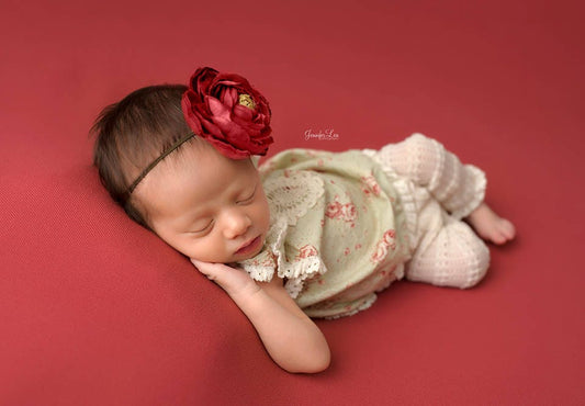 Newborn fabric backdrop for photography, red photo backdrop for fall photo sessions, posing fabric
