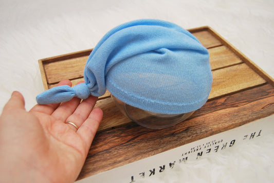 Newborn hat phtoto props,  baby boy knot hat photography prop, newborn sleepy hat