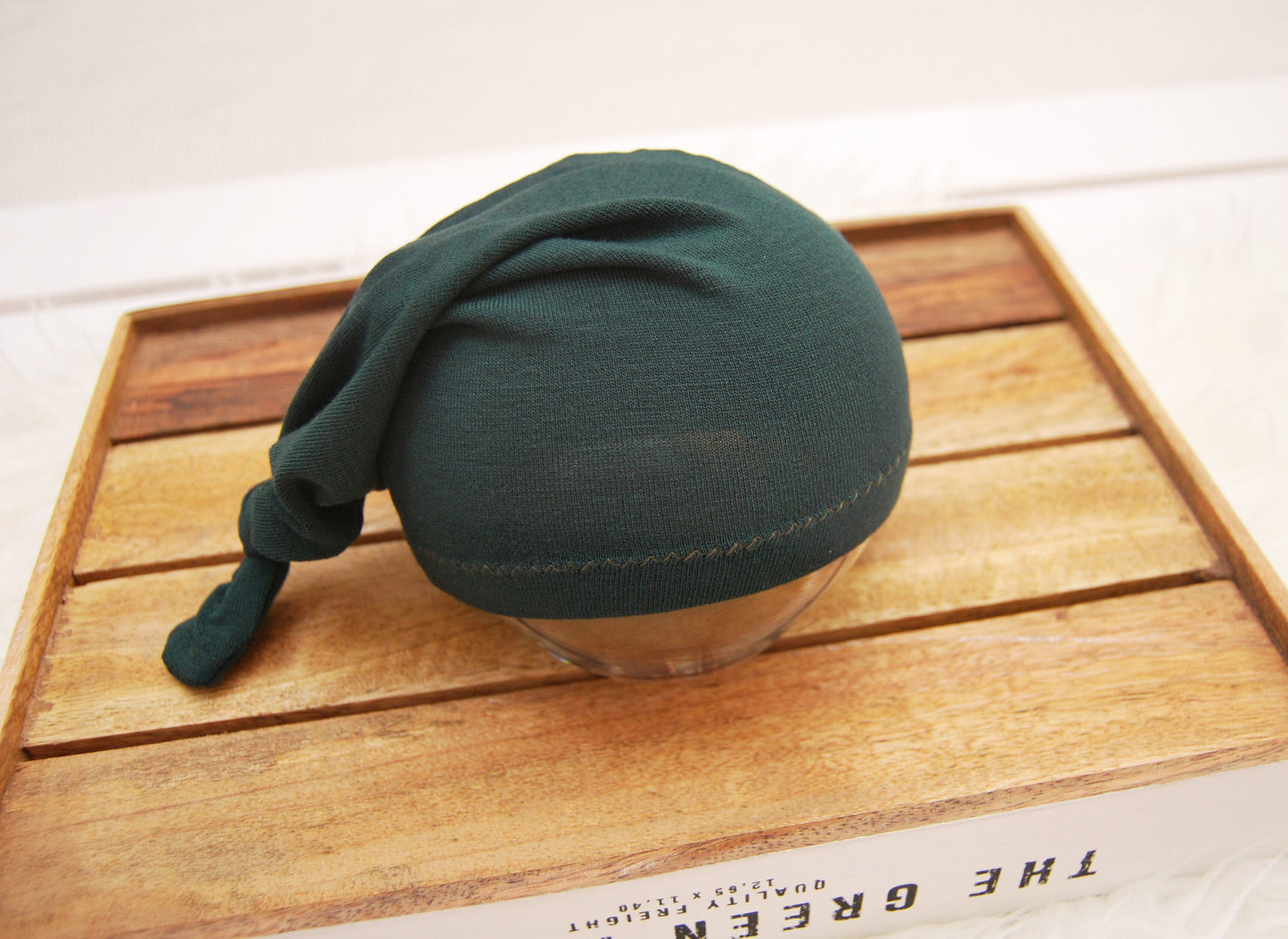 Newborn hat, baby boy photo prop, newborn photography, forest green hat Christmas props