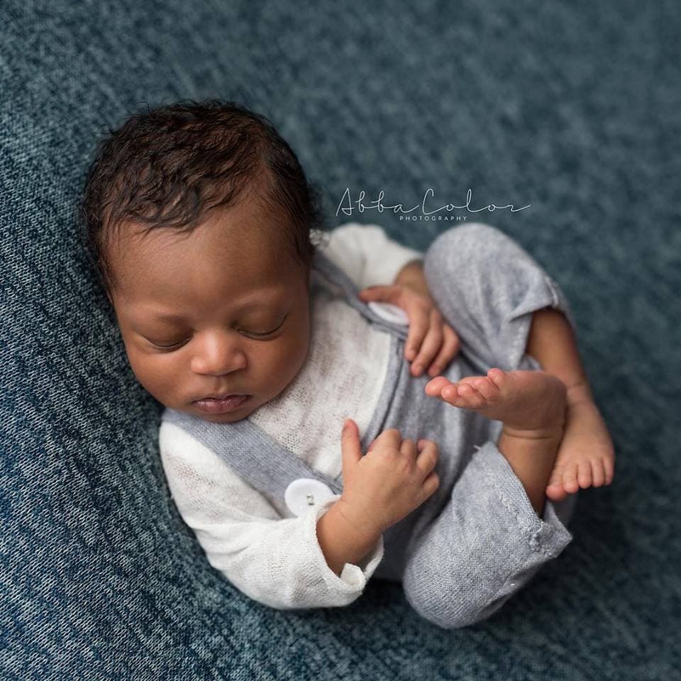 Baby boy romper photo prop, Blue and white photo outfit, Long sleeve overall newborn, Photography prop