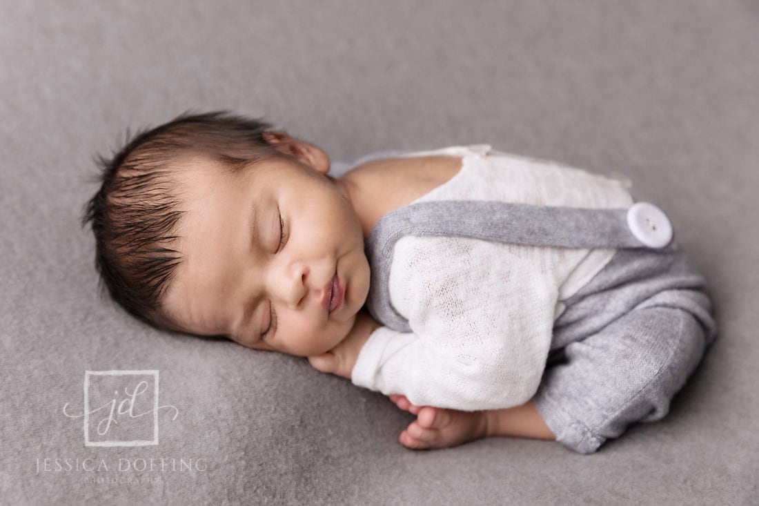 Baby boy romper photo prop, Blue and white photo outfit, Long sleeve overall newborn, Photography prop