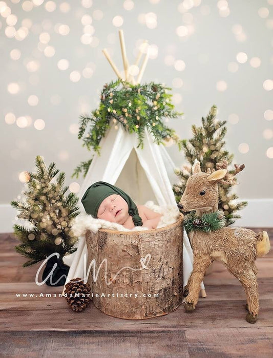 Newborn hat, baby boy photo prop, newborn photography, forest green hat Christmas props