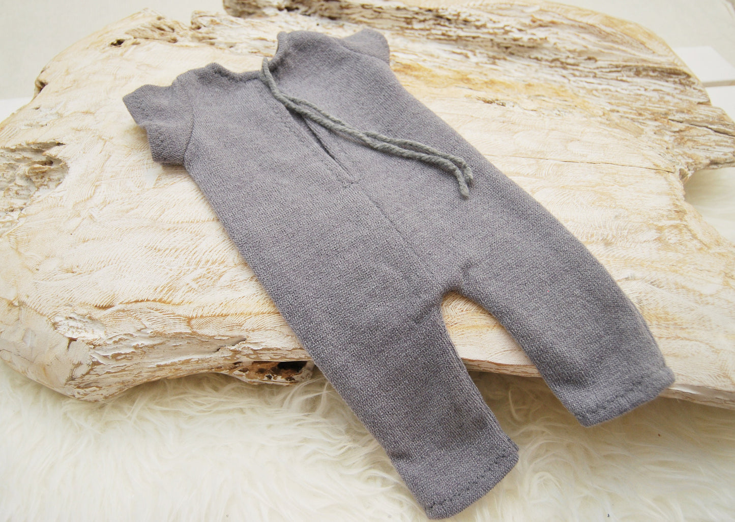 Newborn photo prop, baby boy overall for first photo shoot, short sleeve newborn romper