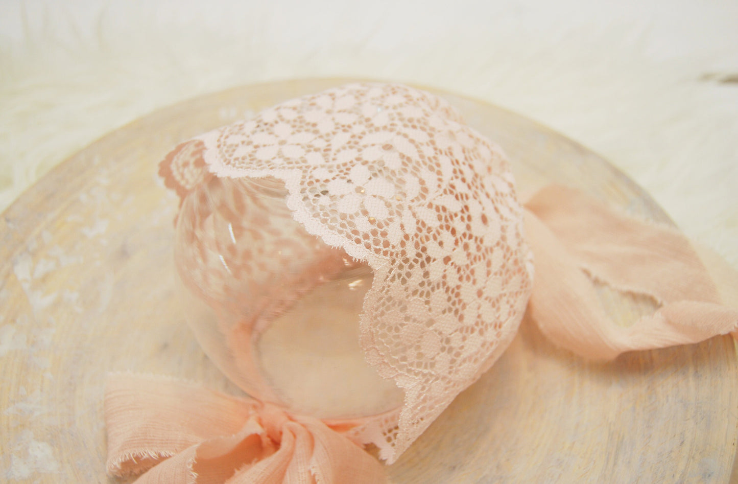 Newborn bonnet, baby girl bonnet for newborn photography, newborn photo props