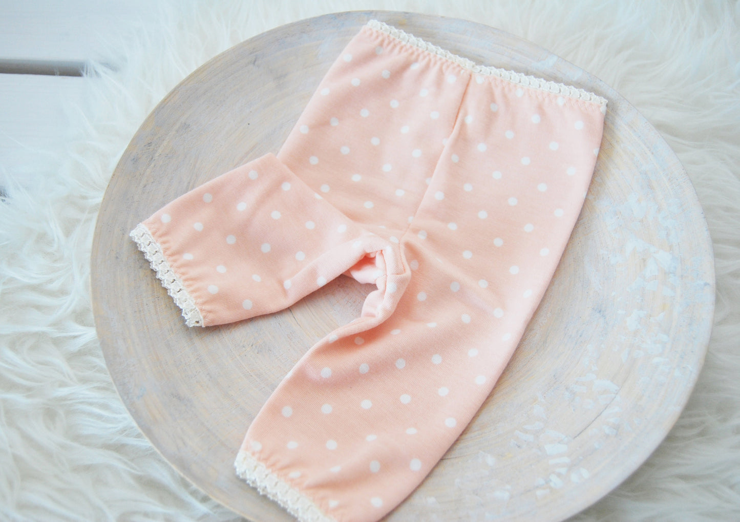 Newborn girl pants photo outfit, polka dot baby girl pants, newborn photo prop