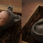 Newborn posing pillow in a wooden tray for newborn photography