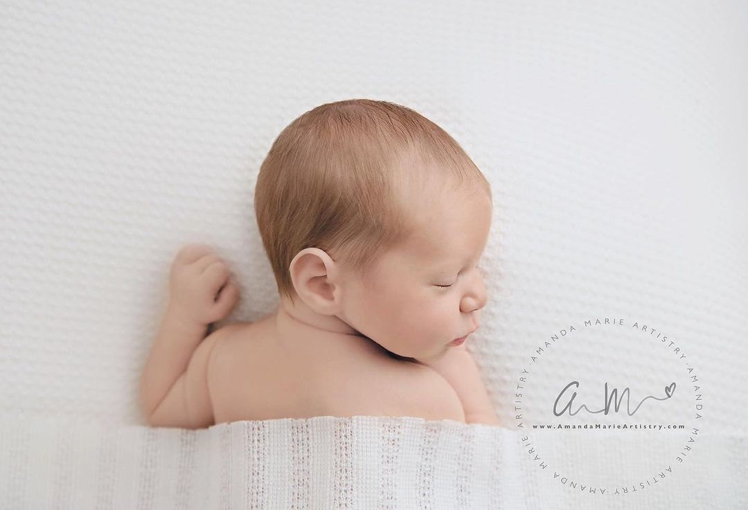 Newborn photo prop set: bonnet, wrap, posing pillow; newborn bonnet photography prop