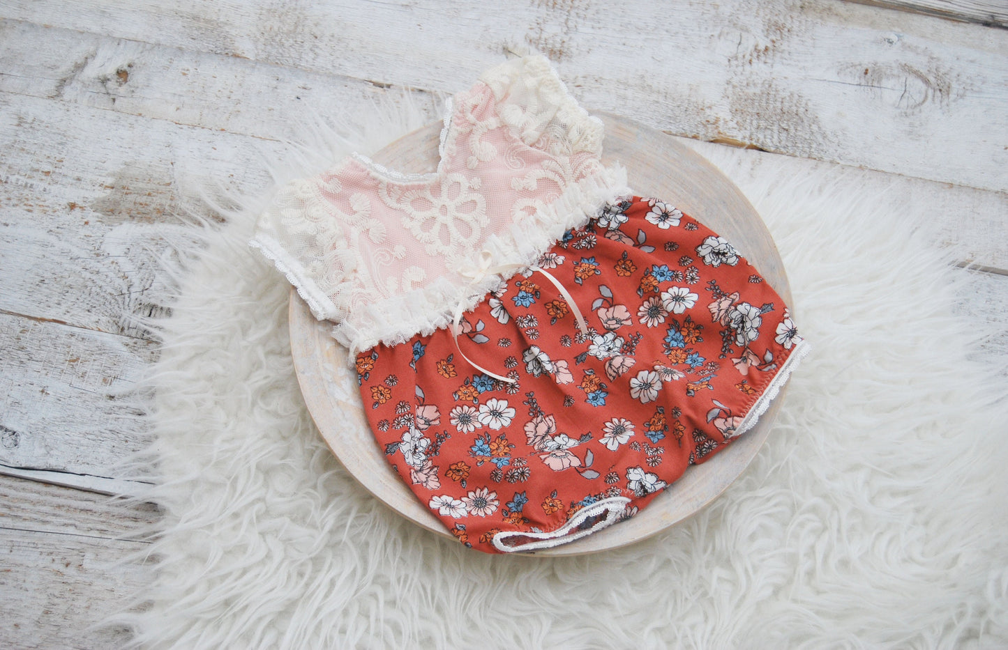 Newborn romper set photography prop, newborn posing pillow, baby girl photo props