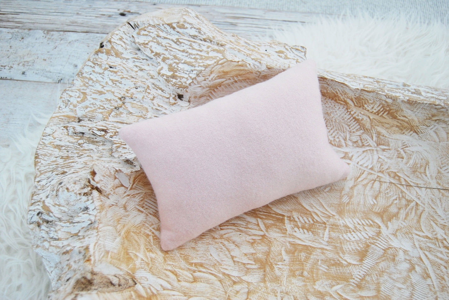 Newborn posing pillow photo prop, baby pillow for photography shoots, angora pillow decorative