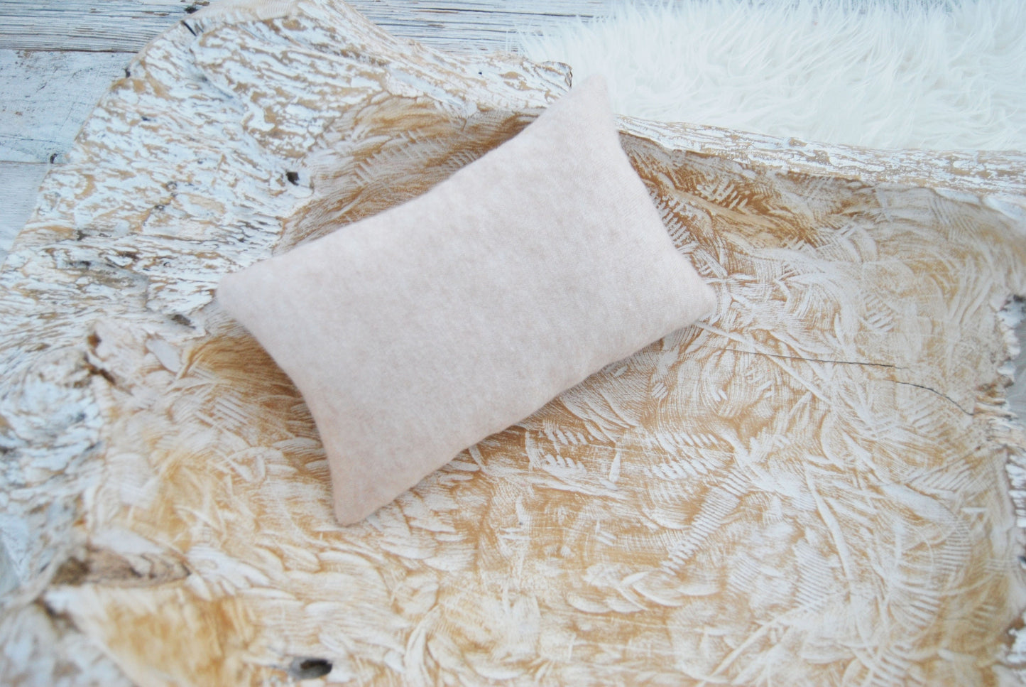 Newborn posing pillow photo prop, baby pillow for photography shoots, angora pillow decorative