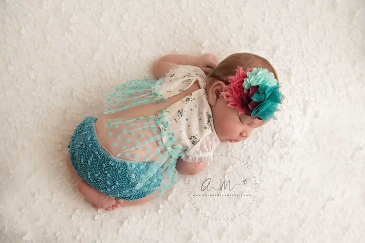 Newborn girl set: top & panties photography prop outfit, newborn photo props baby girl